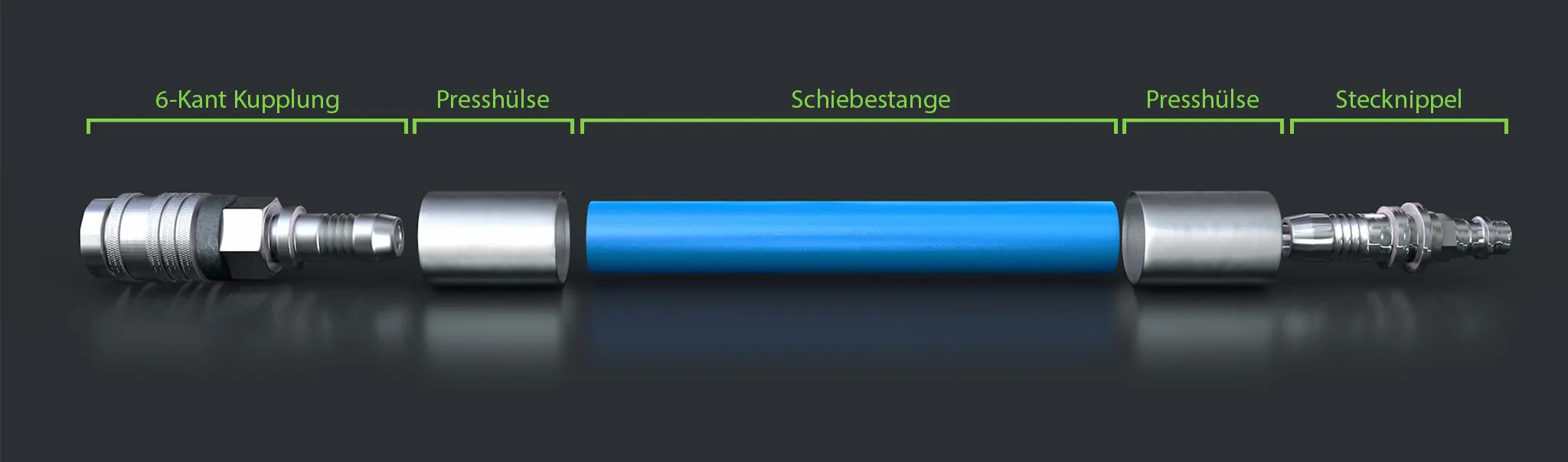 Luftschiebestange 6 Kant Luftschiebestange 6 Kant